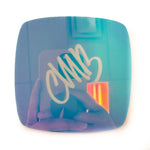 Iridescent Blue Engraves White Two Tone Acrylic | Iridescent Acrylic Sheet | CMB Acrylic