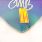 Iridescent Blue Engraves White Two Tone Acrylic | Iridescent Acrylic Sheet | CMB Acrylic