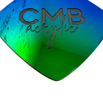 Iridescent Dark Peacock Engraves Black Two Tone Acrylic | Iridescent Acrylic Sheet | CMB Acrylic