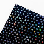 Iridescent Diamonds on Black Acrylic | Iridescent Acrylic Sheet | CMB Acrylic