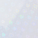 Iridescent Hearts on White Acrylic | Iridescent Acrylic Sheet | CMB Acrylic