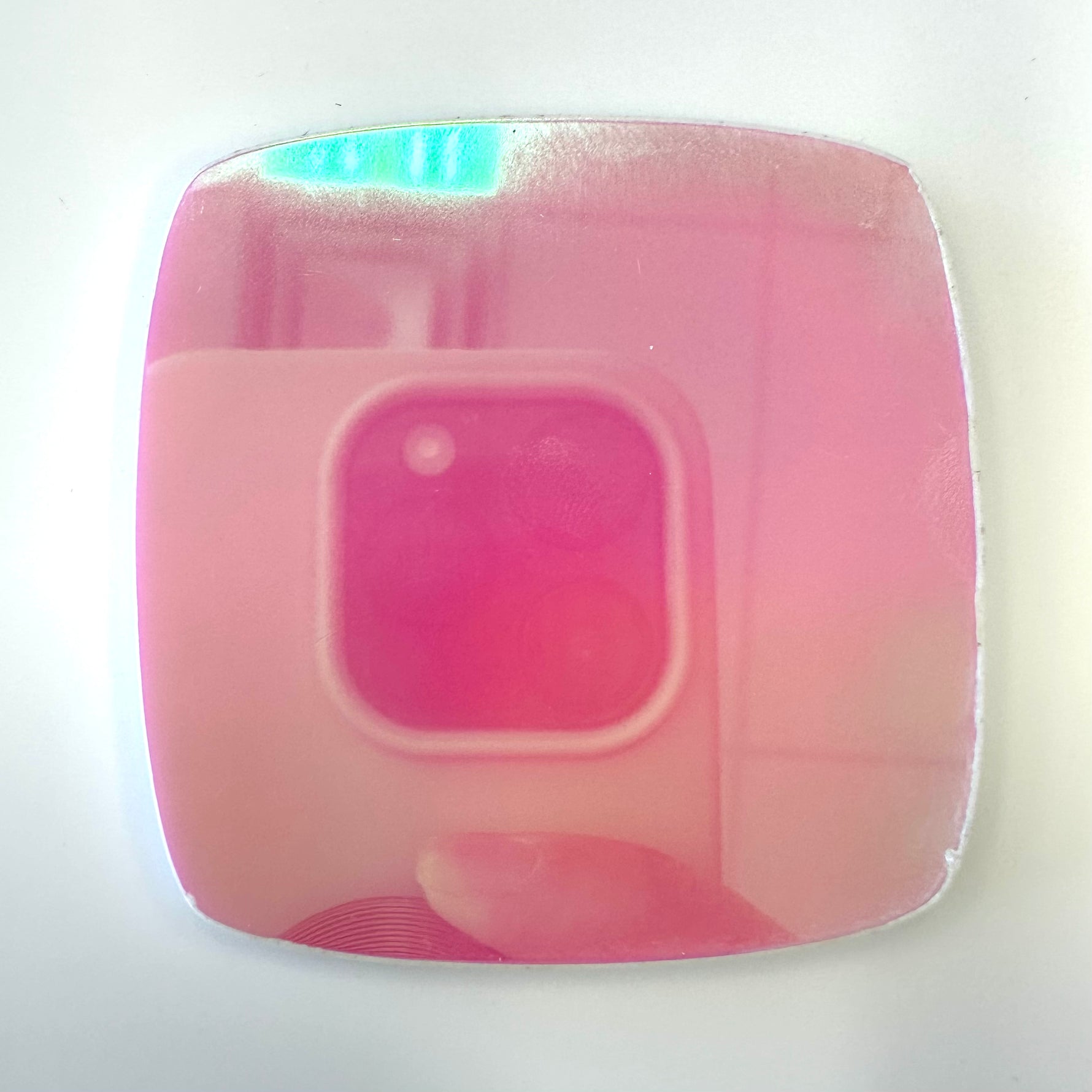 Iridescent Pink Engraves White Two Tone Acrylic | Iridescent Acrylic Sheet | CMB Acrylic