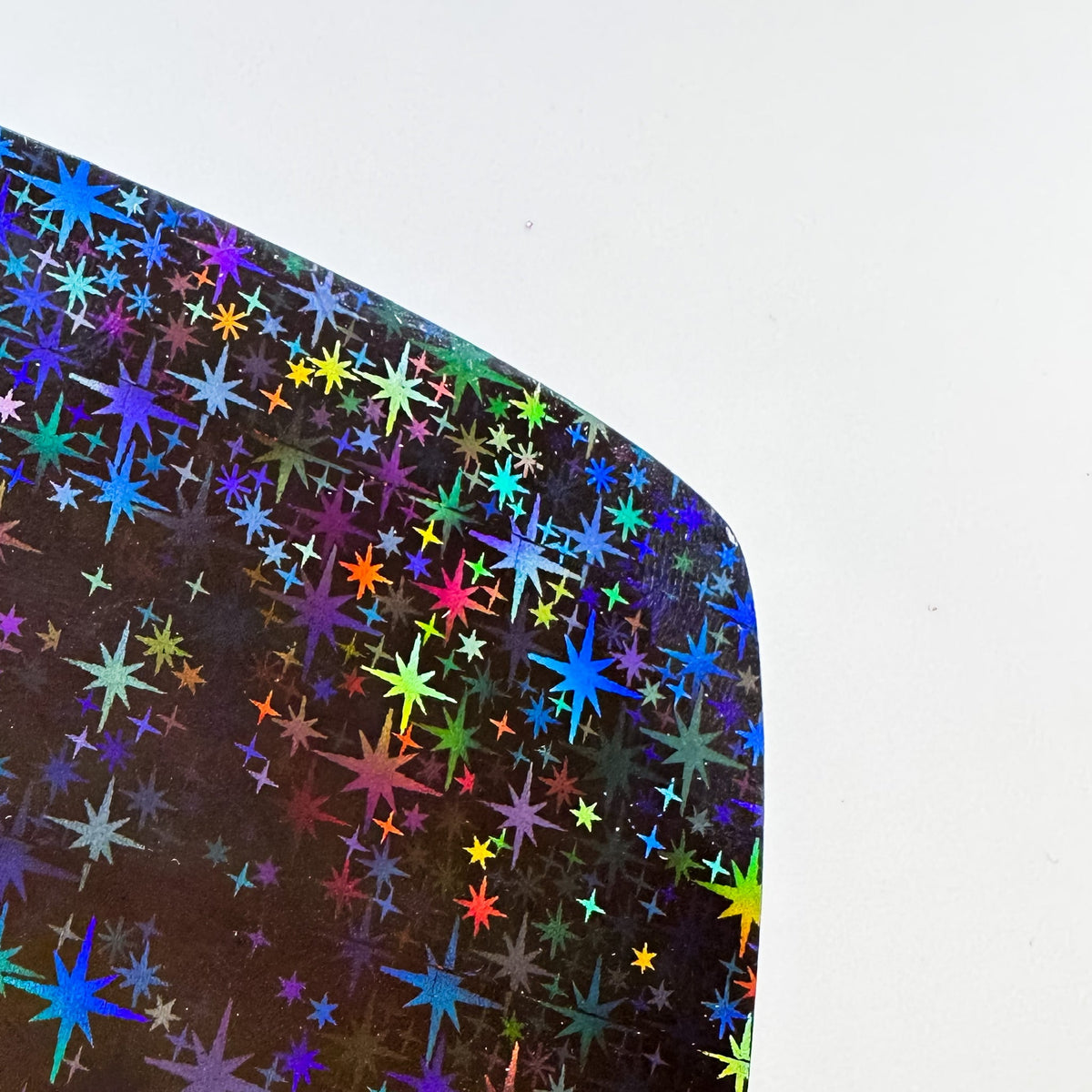 Iridescent Stars on Black Acrylic | Iridescent Acrylic Sheet | CMB Acrylic