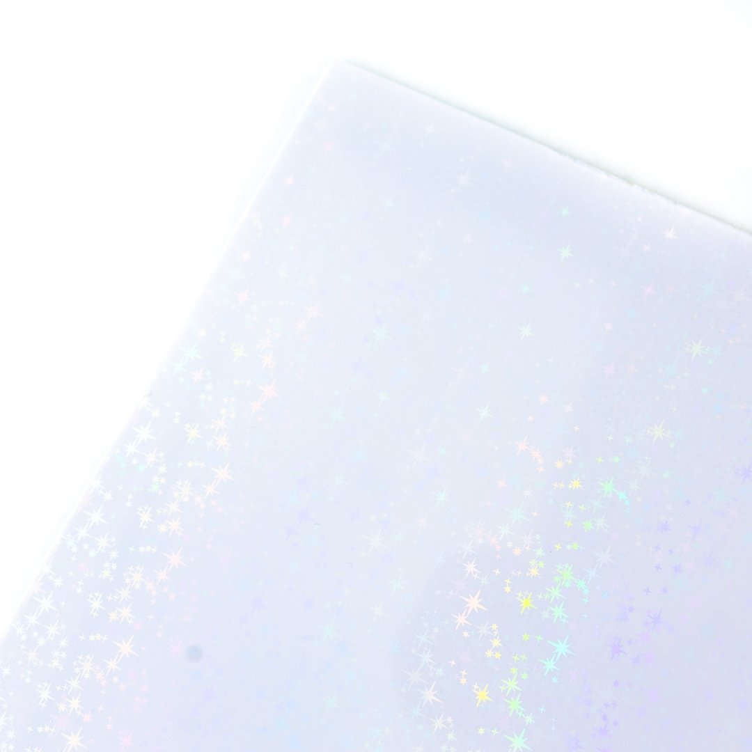Iridescent Stars on White Acrylic | Iridescent Acrylic Sheet | CMB Acrylic
