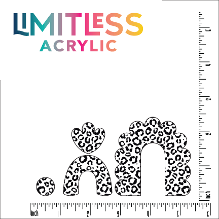 Itty Bitty Black Leopard Pattern Acrylic Sheet - CMB Pattern Acrylic