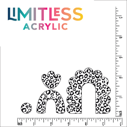 Itty Bitty Black Leopard Pattern Acrylic Sheet - CMB Pattern Acrylic