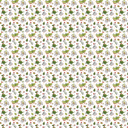 Itty Bitty Christmas Dinos Pattern Acrylic Sheets - CMB Pattern Acrylic