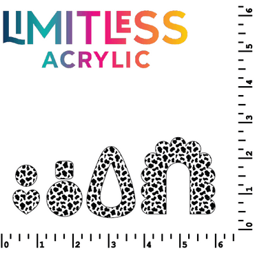 Itty Bitty Cow Print Pattern Acrylic Sheet - CMB Pattern Acrylic