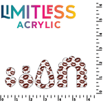 Itty Bitty Dark Red Lips Pattern Acrylic Sheets - CMB Pattern Acrylic