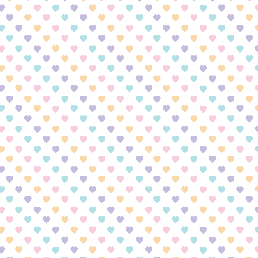 Itty Bitty Pastel Rainbow Hearts Pattern Acrylic Sheets - CMB Pattern Acrylic
