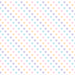 Itty Bitty Pastel Rainbow Hearts Pattern Acrylic Sheets - CMB Pattern Acrylic