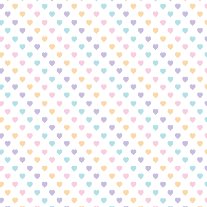 Itty Bitty Pastel Rainbow Hearts Pattern Acrylic Sheets - CMB Pattern Acrylic
