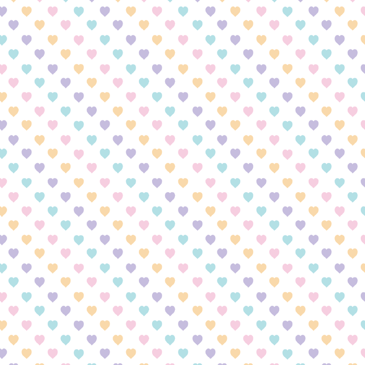 Itty Bitty Pastel Rainbow Hearts Pattern Acrylic Sheets - CMB Pattern Acrylic