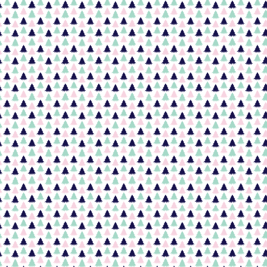 Itty Bitty Preppy Christmas Trees Pattern Acrylic Sheets - CMB Pattern Acrylic
