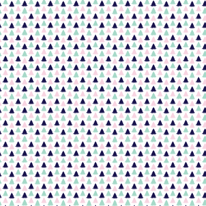 Itty Bitty Preppy Christmas Trees Pattern Acrylic Sheets - CMB Pattern Acrylic