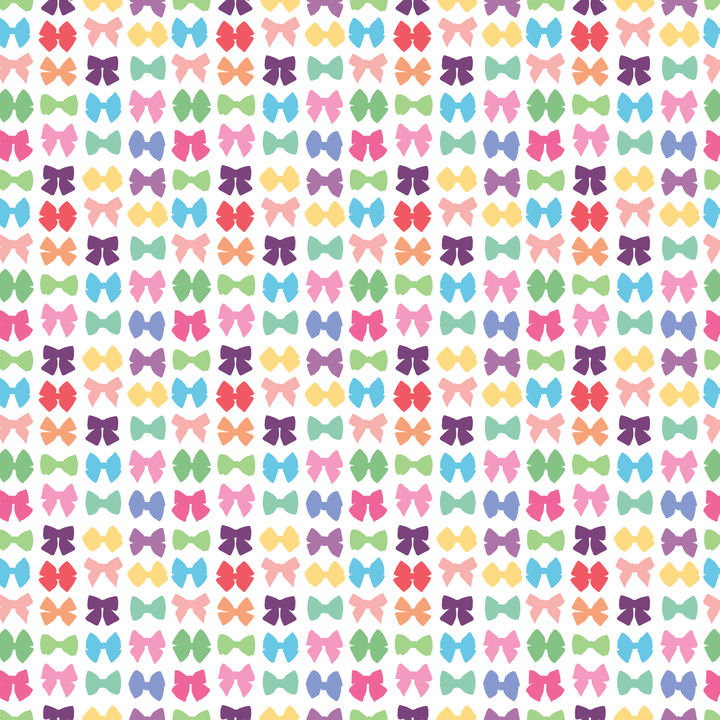 Itty Bitty Rainbow Bows Pattern Acrylic Sheets - CMB Pattern Acrylic