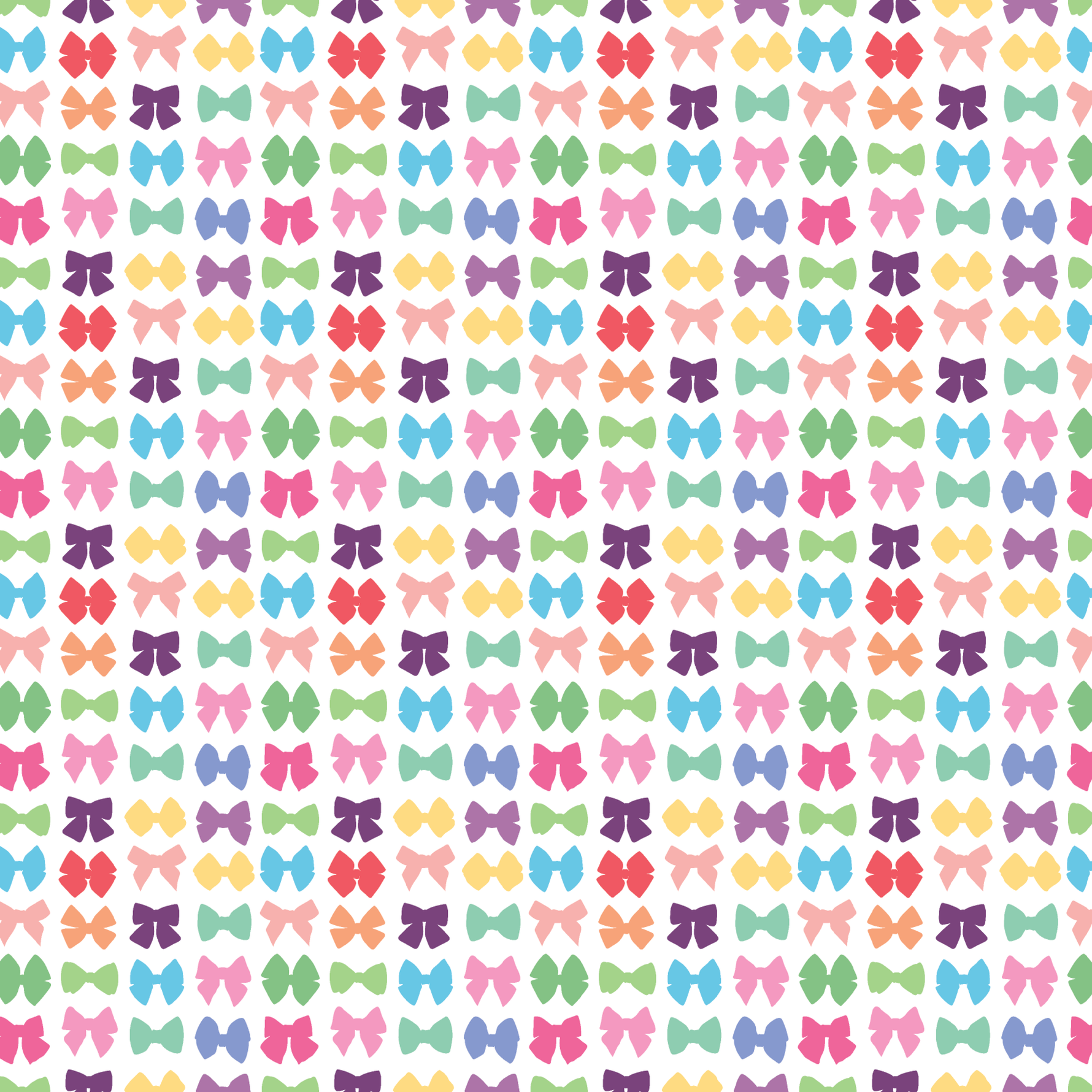 Itty Bitty Rainbow Bows Pattern Acrylic Sheets - CMB Pattern Acrylic
