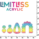 Itty Bitty Rainbow Bright Pattern Acrylic Sheets - CMB Pattern Acrylic