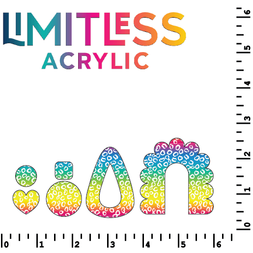 Itty Bitty Rainbow Bright Pattern Acrylic Sheets - CMB Pattern Acrylic