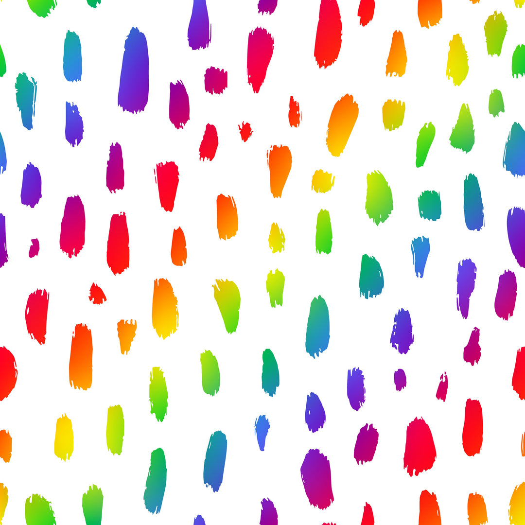 Itty Bitty Rainbow Brushstrokes Pattern Acrylic Sheets - CMB Pattern Acrylic