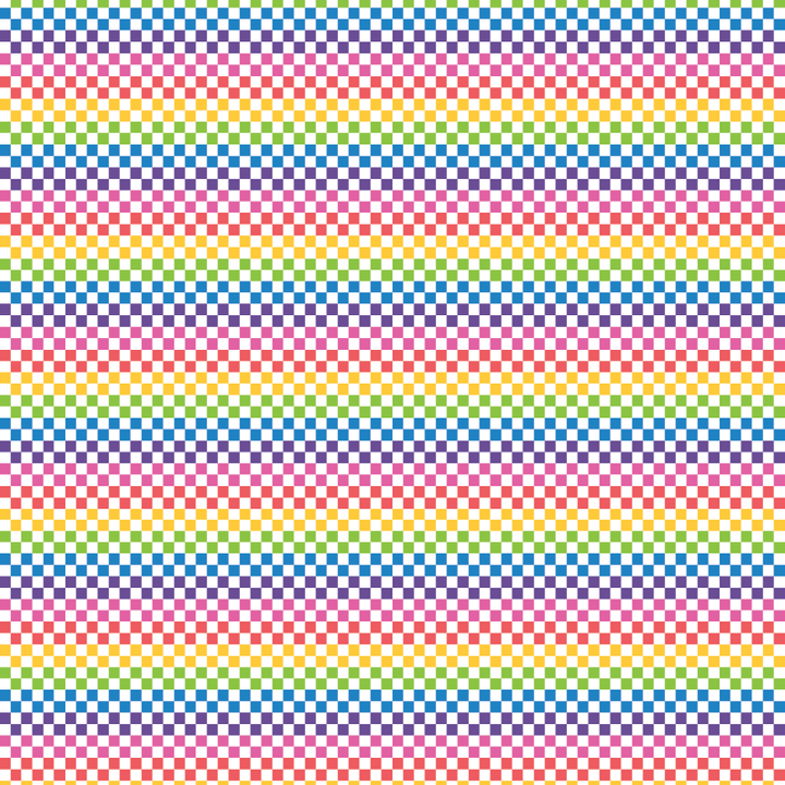 Itty Bitty Rainbow Checkered Pattern Acrylic Sheets - CMB Pattern Acrylic