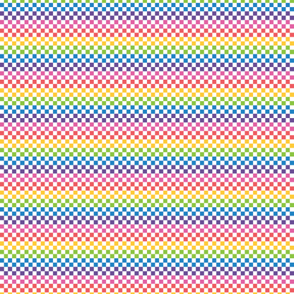 Itty Bitty Rainbow Checkered Pattern Acrylic Sheets - CMB Pattern Acrylic