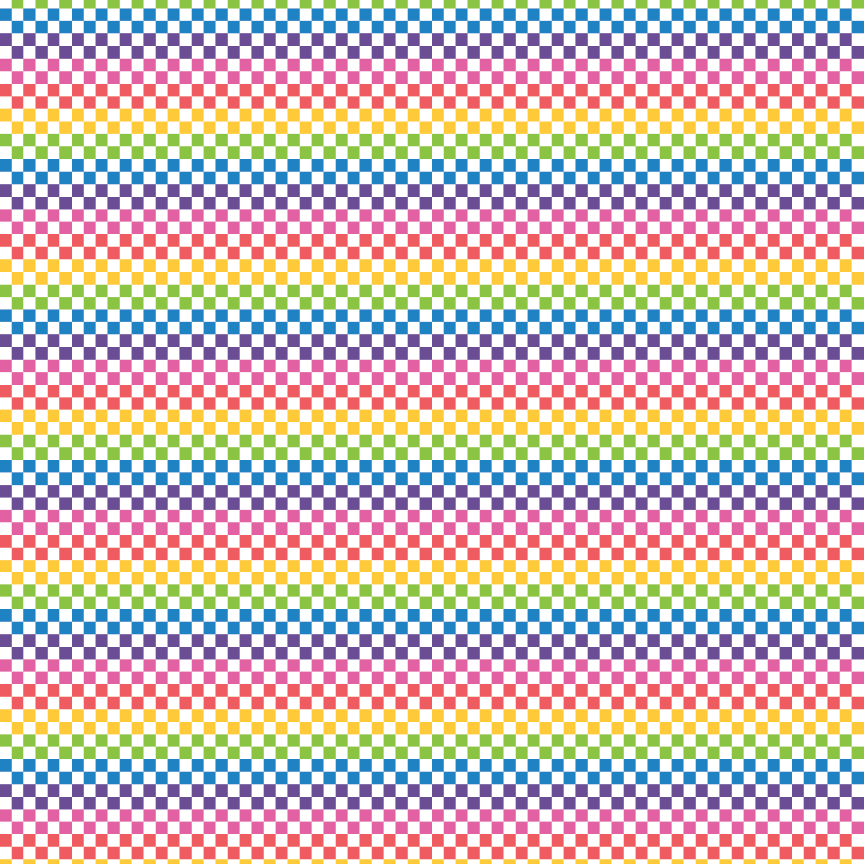 Itty Bitty Rainbow Checkered Pattern Acrylic Sheets - CMB Pattern Acrylic