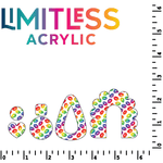Itty Bitty Rainbow Lips Pattern Acrylic Sheets - CMB Pattern Acrylic