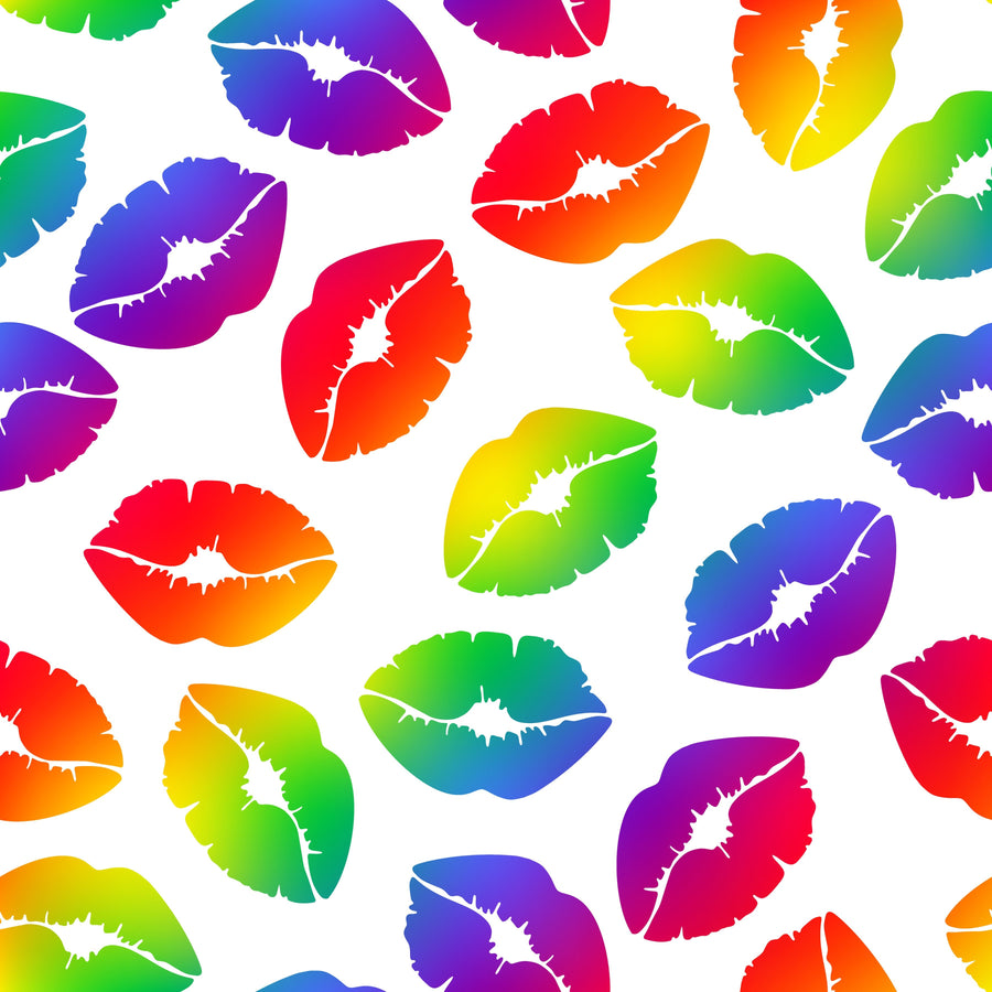 Itty Bitty Rainbow Lips Pattern Acrylic Sheets - CMB Pattern Acrylic
