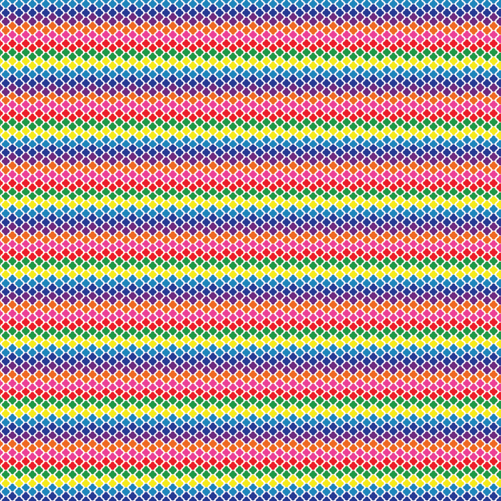 Itty Bitty Rainbow Quatrefoil Pattern Acrylic Sheets - CMB Pattern Acrylic