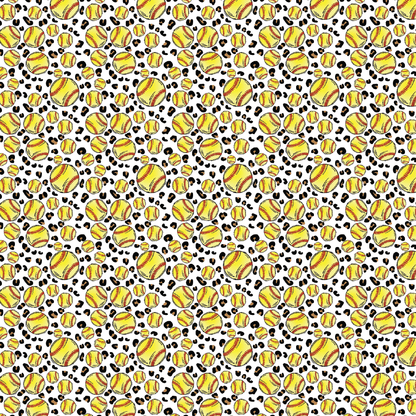 Itty Bitty Softball Leopard Pattern Acrylic Sheets - CMB Pattern Acrylic