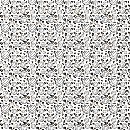 Itty Bitty Volleyball Leopard Pattern Acrylic Sheets - CMB Pattern Acrylic