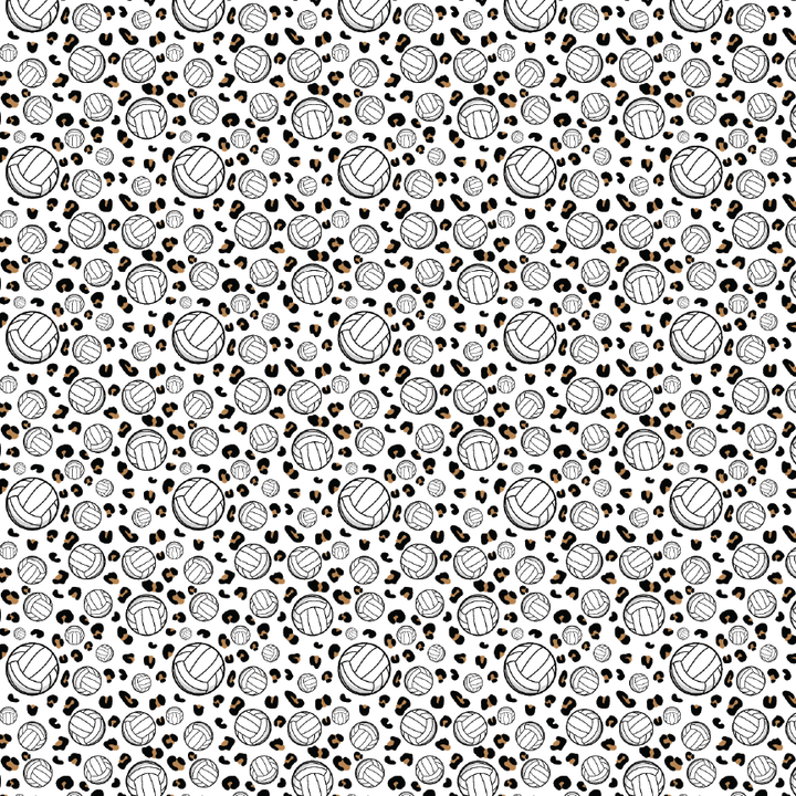 Itty Bitty Volleyball Leopard Pattern Acrylic Sheets - CMB Pattern Acrylic