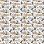 Kawaii Cat Gray Pattern Acrylic Sheet - CMB Pattern Acrylic