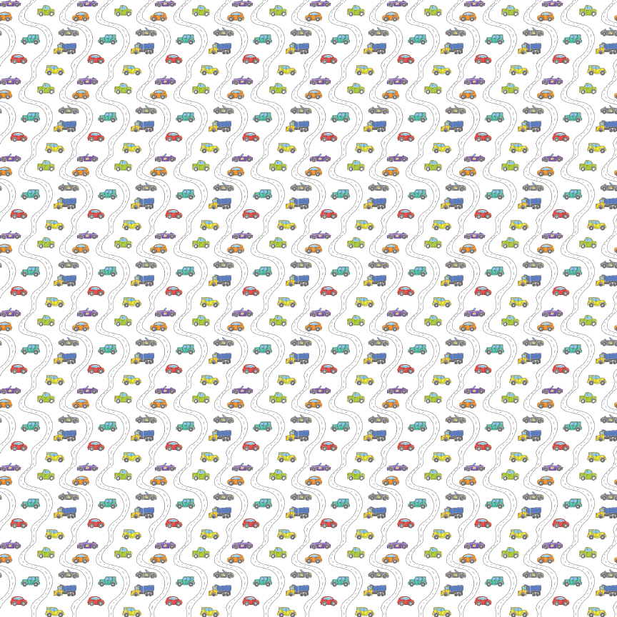 Kiddie Cars & Streets Pattern Acrylic Sheet - CMB Pattern Acrylic