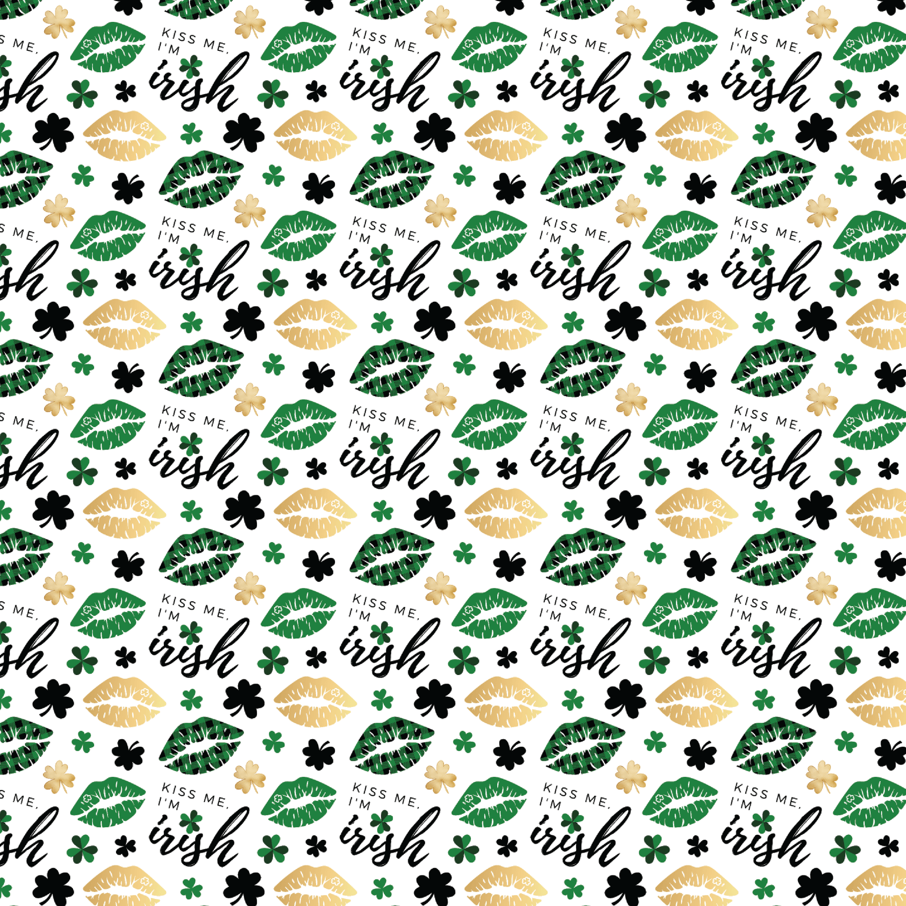 Kiss Me I'm Irish Pattern Acrylic Sheets - CMB Pattern Acrylic