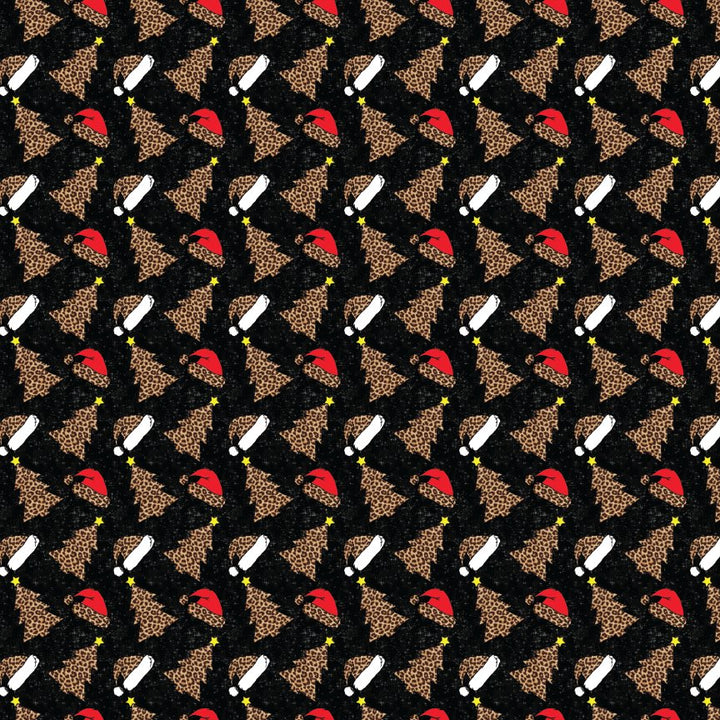 Leopard Christmas Santa Hat Pattern Acrylic Sheets - CMB Pattern Acrylic