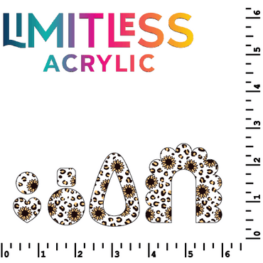 Leopard Sunflower Pattern Acrylic Sheets - CMB Pattern Acrylic