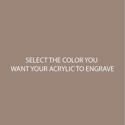Light Brown Two Tone Acrylic Sheets | SELECT YOUR ENGRAVE COLOR - CMB Two Tone