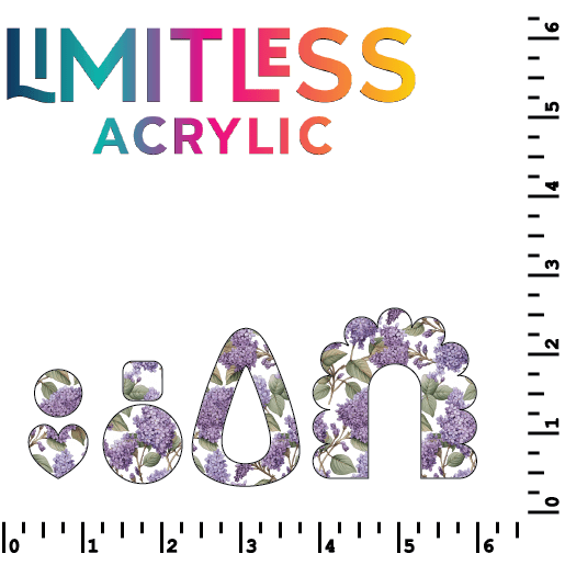 Lilac Flowers Pattern Acrylic Sheets - CMB Pattern Acrylic