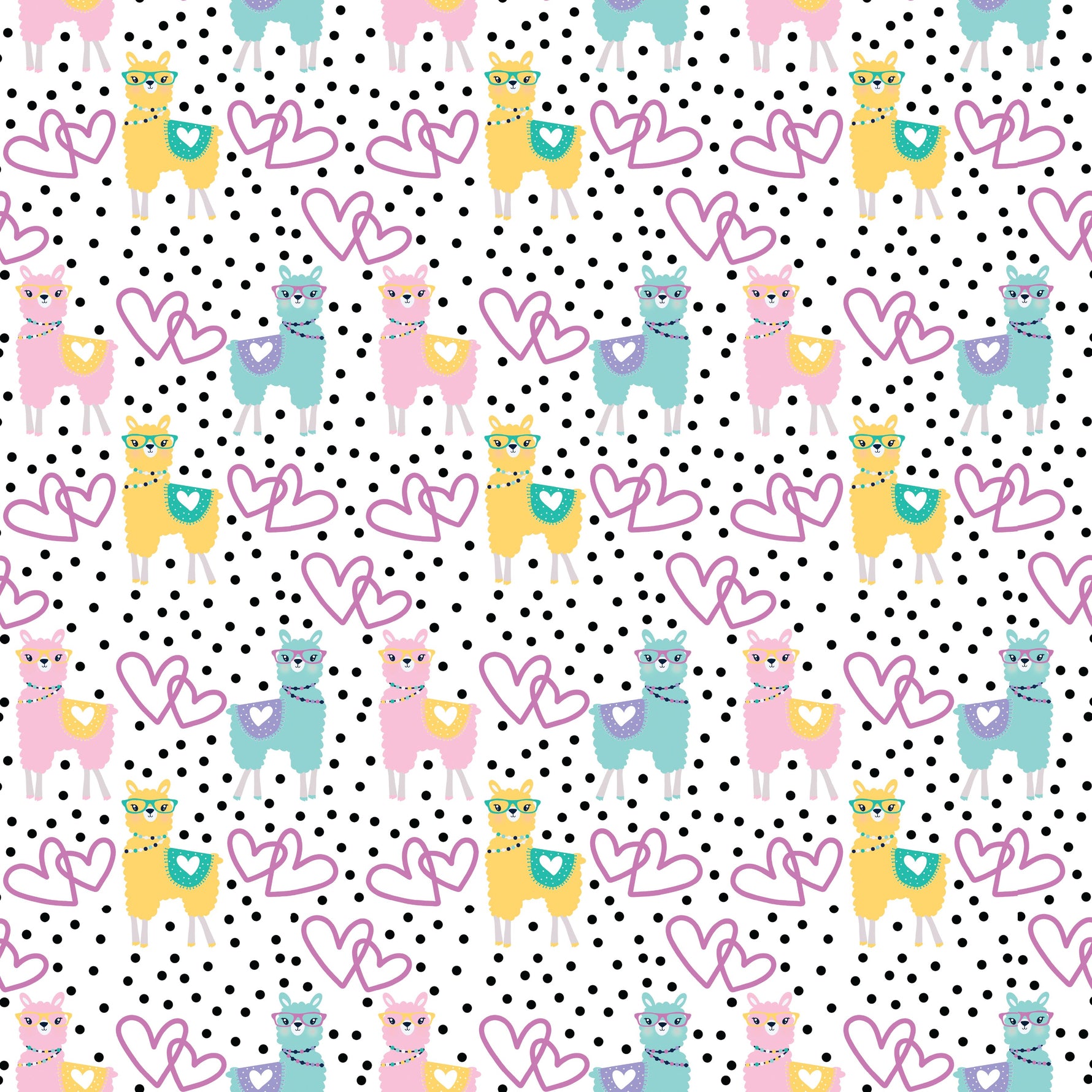 Llama Love In Pink Pattern Acrylic Sheets - CMB Pattern Acrylic