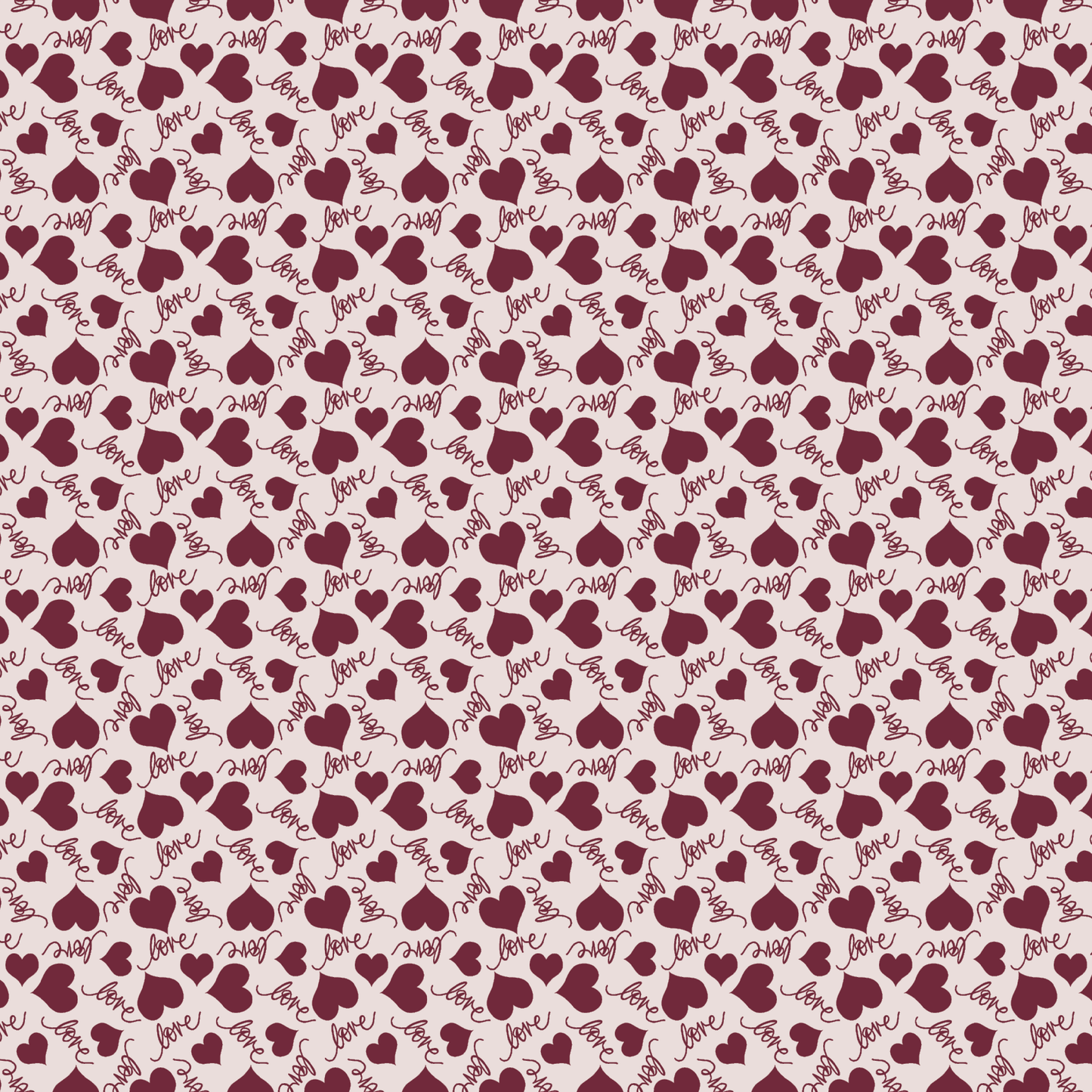 LPL Burgundy Heart Love Pattern Acrylic Sheets - CMB Pattern Acrylic