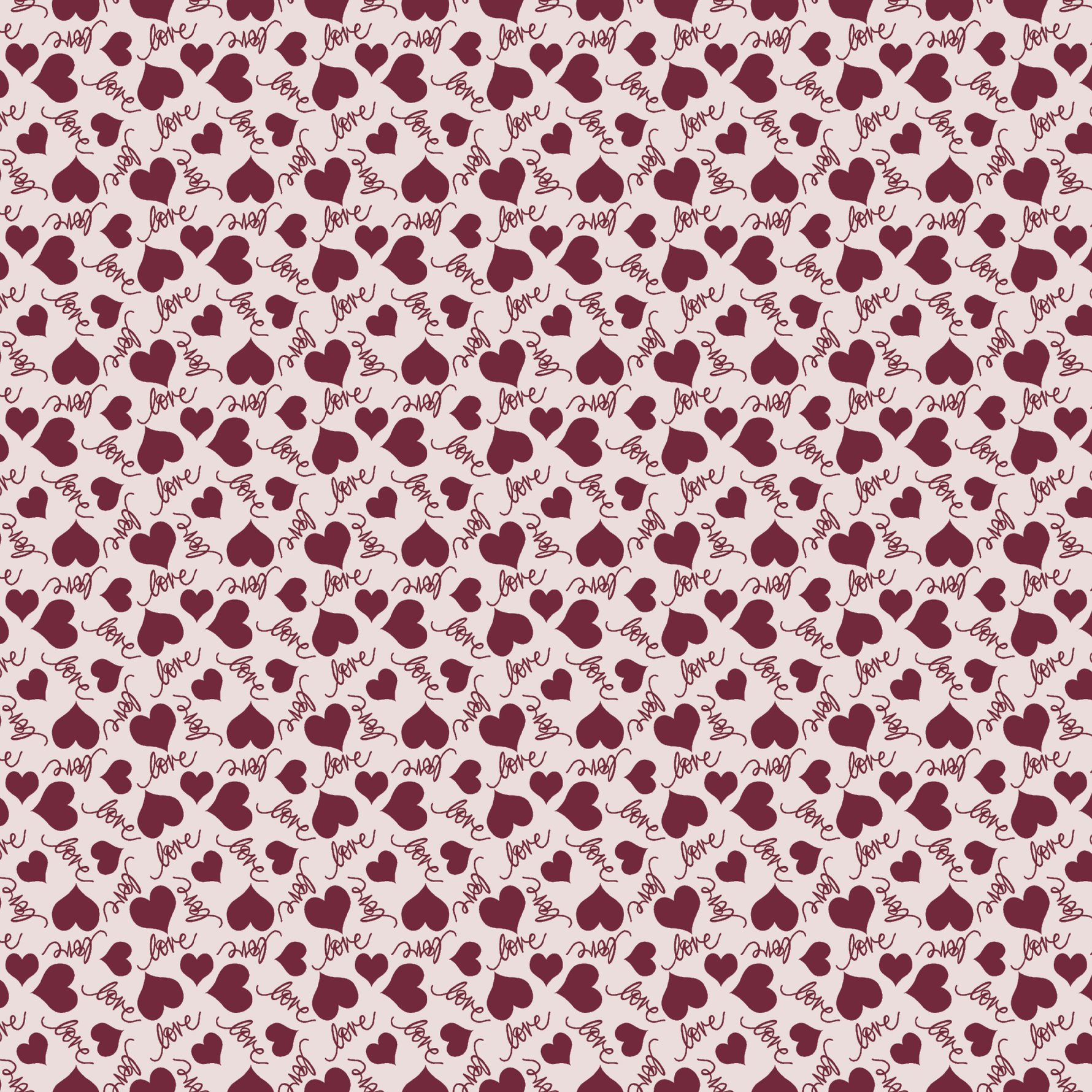 LPL Burgundy Heart Love Pattern Acrylic Sheets - CMB Pattern Acrylic