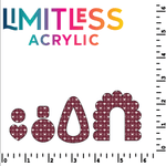 LPL Burgundy Hearts Pattern Acrylic Sheets - CMB Pattern Acrylic