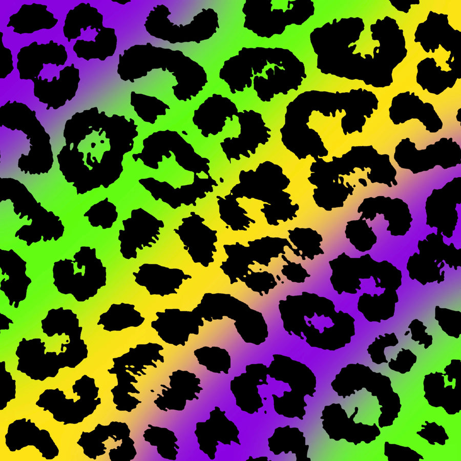 Mardi Gras Leopard Pattern Acrylic Sheets - CMB Pattern Acrylic