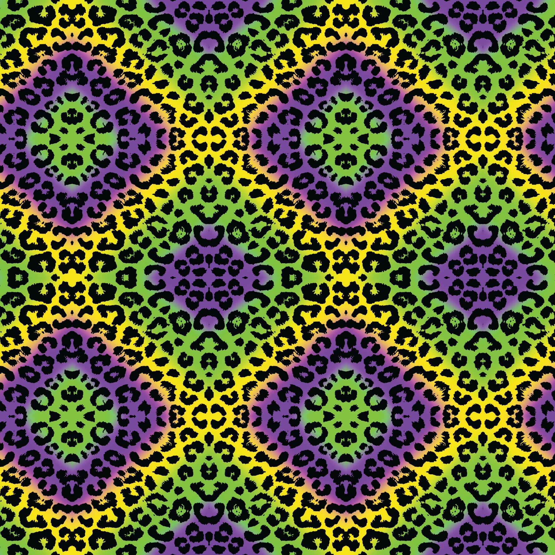 Mardi Gras Leopard Pattern Acrylic Sheets - CMB Pattern Acrylic