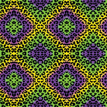 Mardi Gras Leopard Pattern Acrylic Sheets - CMB Pattern Acrylic