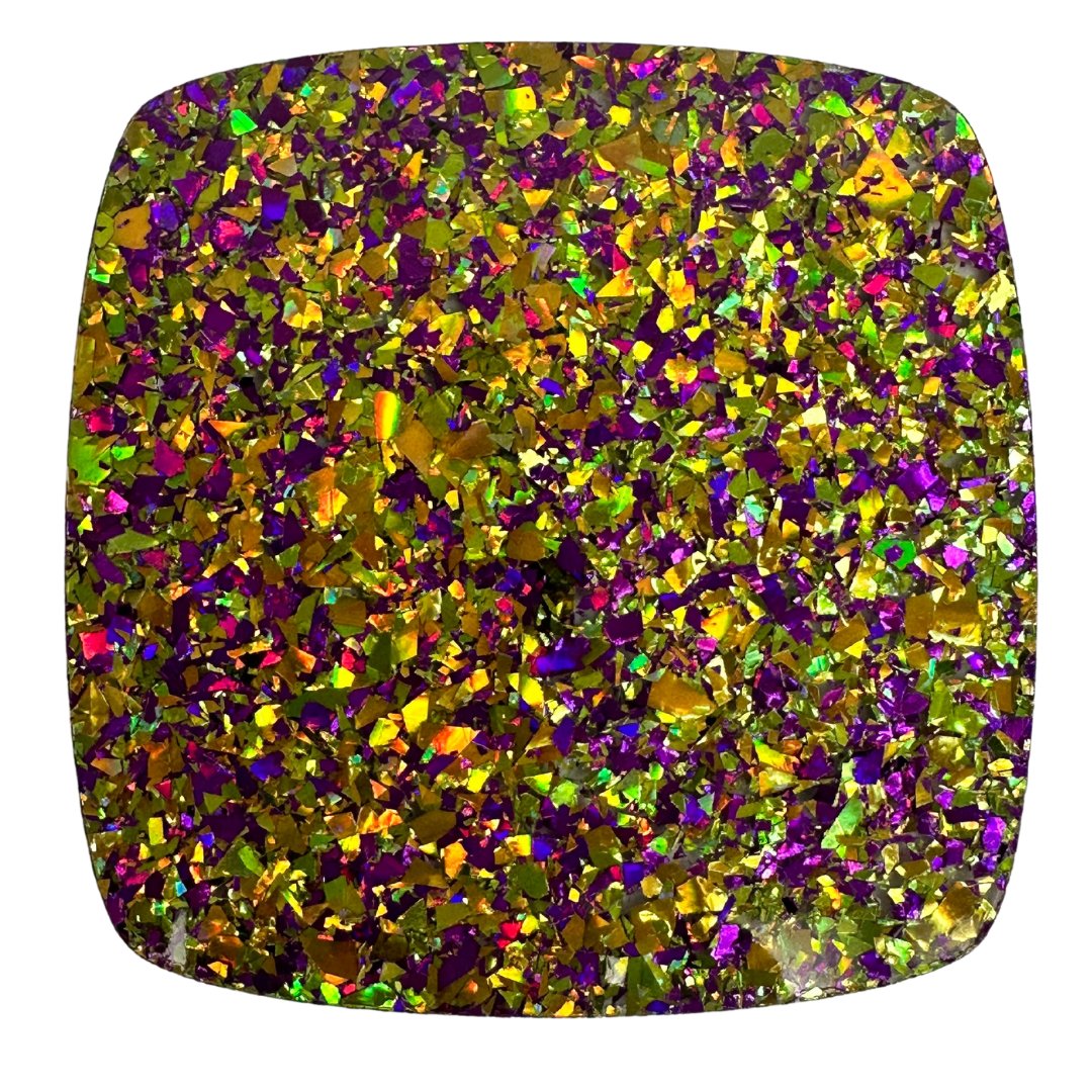 Mardi Gras Majesty Flake Glitter Cast Acrylic | Glitter Acrylic Sheet | CMB Acrylic