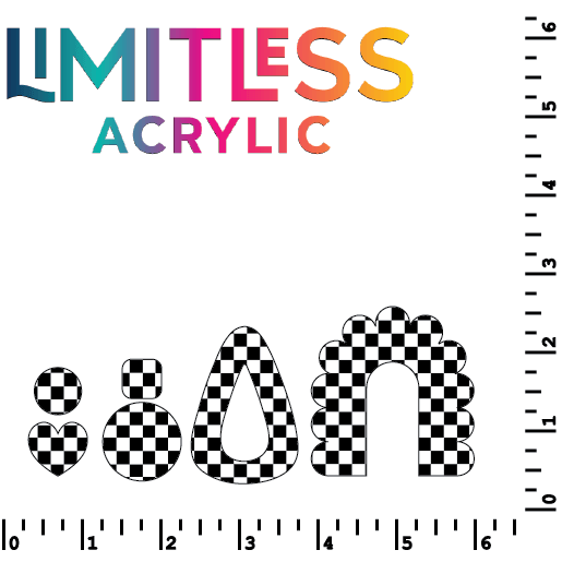 Matte Magic Pattern Acrylic Sheets- Checkered - CMB Two Tone