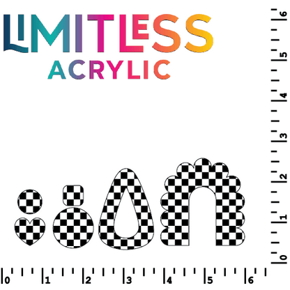 Matte Magic Pattern Acrylic Sheets- Checkered - CMB Two Tone